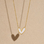 Ashley Mother Of Pearl Heart Necklace